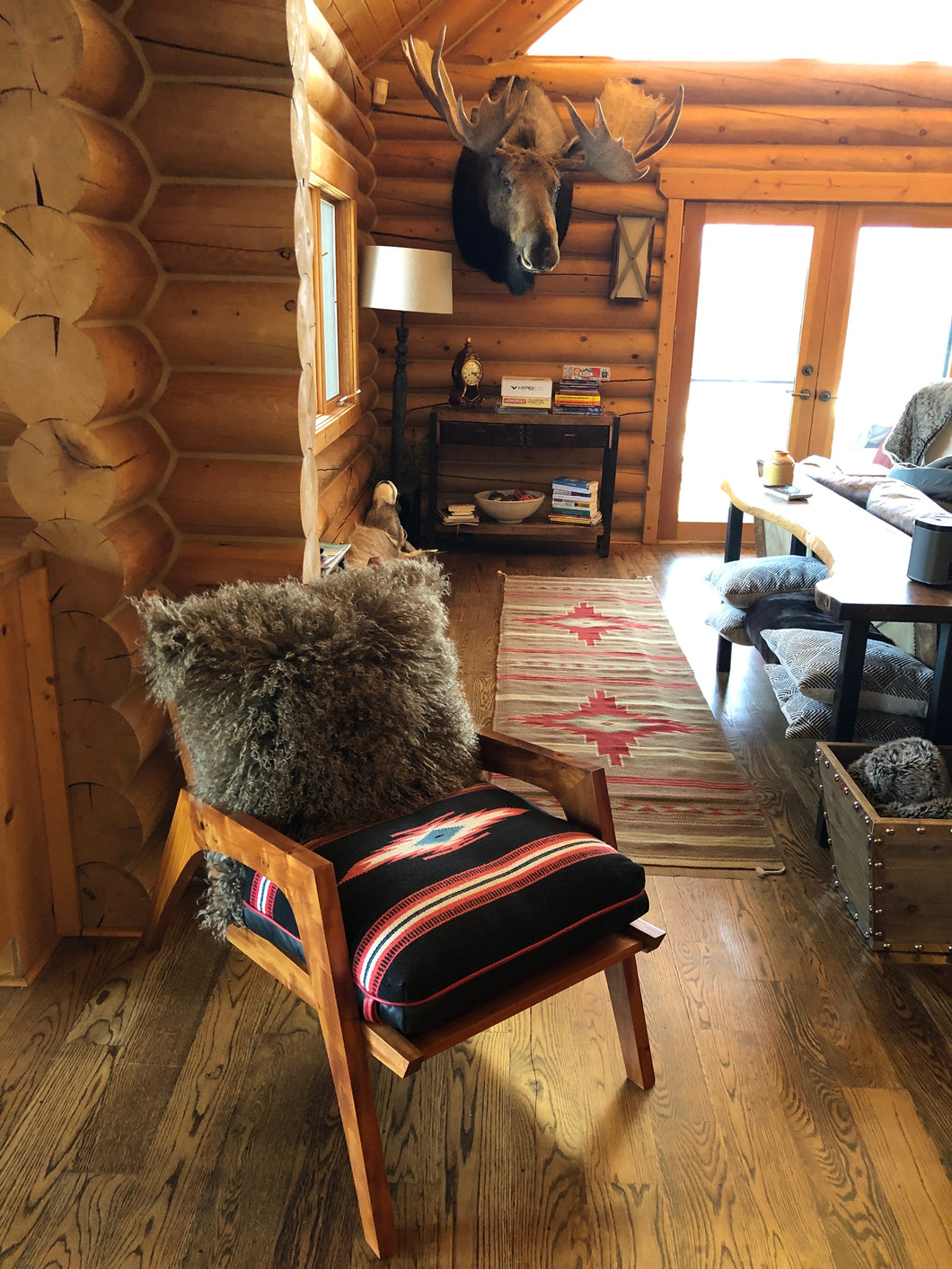 Mahogany and Black Walnut accent chair