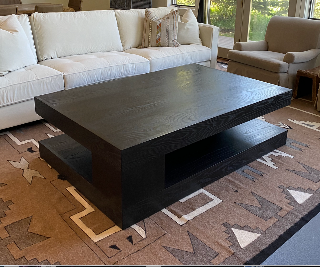 Custom Black Oak Coffee Table